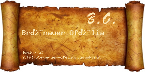 Brünauer Ofélia névjegykártya